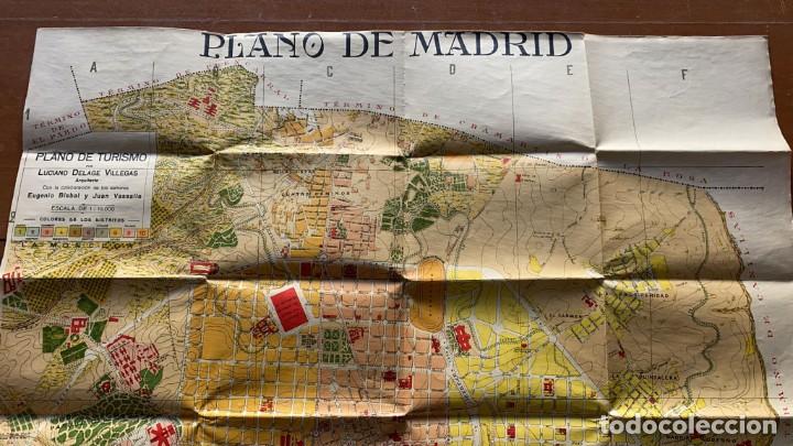 Zeitgen&ouml;ssische Karten: PLANO DE MADRID ANTIGUO DE TURISMO ENTELADO REALIZADO POR J. SOLER G DE 100 X 75