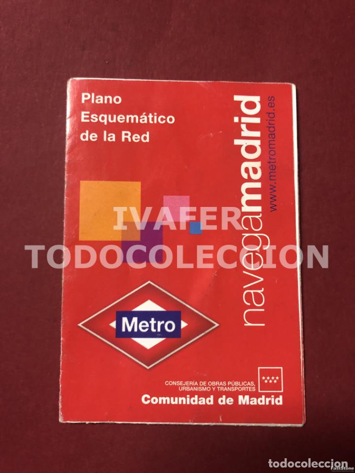 Mapas contempor&aacute;neos: PLANO DE BOLSILLO DE METRO DE MADRID - Foto 1