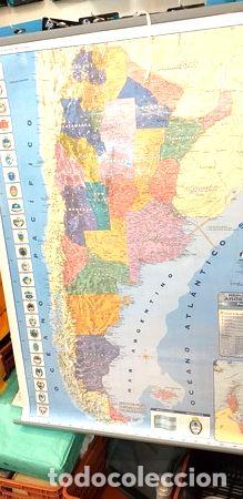 Mapas contempor&aacute;neos: mapa mural argentina 95 x 130 politico fisico doble faz