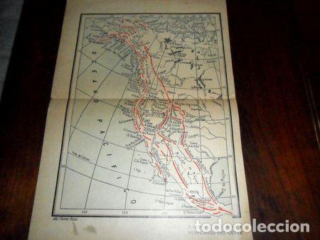 Mapas contempor&aacute;neos: antiguo mapa plano america del norte montanas este oeste