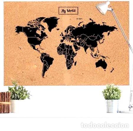 Mapas contempor&aacute;neos: mapamundi planisferio mapa mundo corcho almagro 90x60