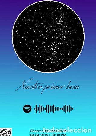 Mapas contempor&aacute;neos: mapa estelar personalizado con cancion de spotify y qr