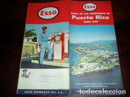 Mapas contempor&aacute;neos: mapa plano esso standard oil puerto rico road map