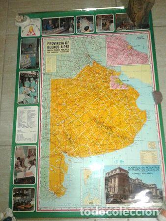 Zeitgen&ouml;ssische Karten: mapa buenos aires mural plastif antiguo 1979 ex casa cuna