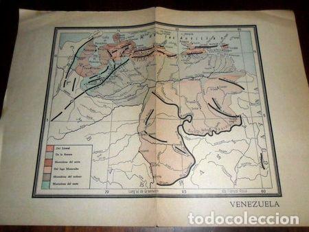 Zeitgen&ouml;ssische Karten: antiguo mapa plano venezuela dibujo floreal rossi