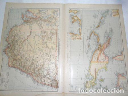 Zeitgen&ouml;ssische Karten: mapa plano 1893 nueva guinea bismarckarchipel halbinsel