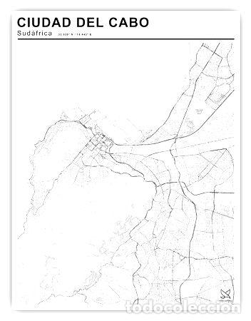 Mapas contempor&aacute;neos: mapa ciudad del cabo 80cmx61cm - Foto 1