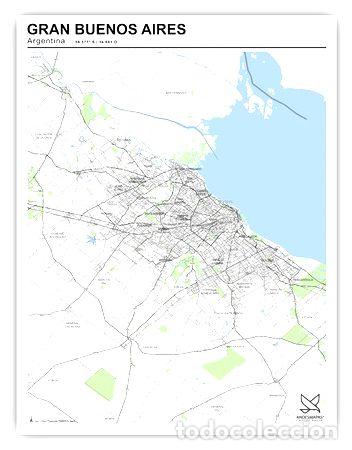Mapas contempor&aacute;neos: mapa gran buenos aires 80cmx61cm - Foto 1