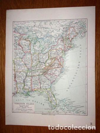 Zeitgen&ouml;ssische Karten: estados unidos mapa de la costa este publicado en 1912