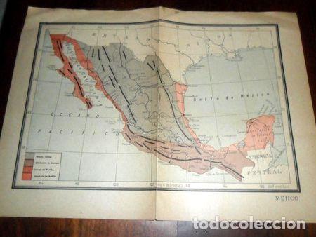Zeitgen&ouml;ssische Karten: antiguo mapa plano mejico mexico dibujo floreal rossi