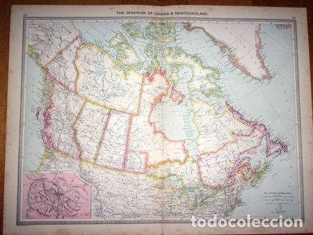 Mapas contempor&aacute;neos: canada mapa original publicado en londres en el ano 1903