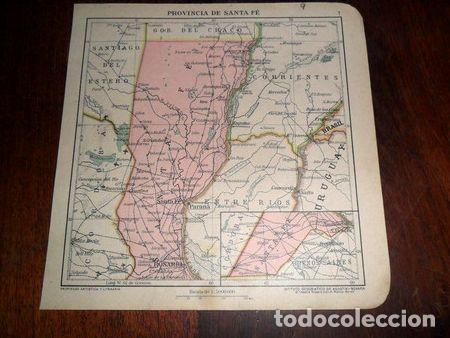 Mapas contempor&aacute;neos: antiguo mapa plano 1918 c rossi mboroli santa fe rosario