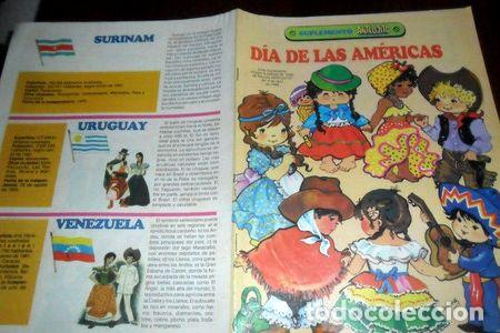 Mapas contempor&aacute;neos: dia de las americas anteojito 1985 america bandera trajes