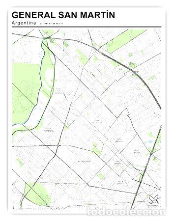 Mapas contempor&aacute;neos: mapa partido general san martin 80cmx61cm