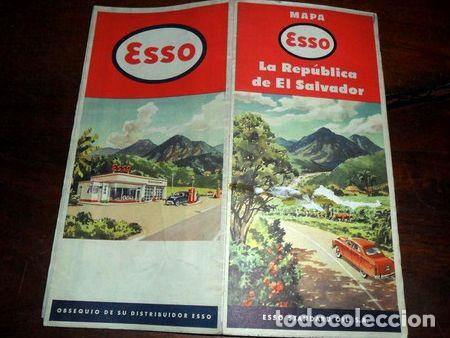 Mapas contempor&aacute;neos: mapa plano esso central america sa republica de el salvador