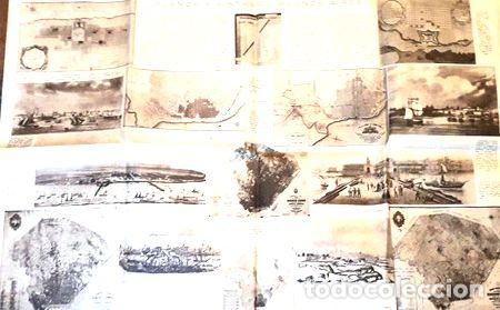 Mapas contempor&aacute;neos: mapa antiguo plano vista buenos aires entelado