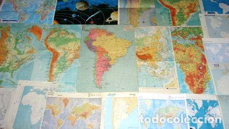 Mapas contempor&aacute;neos: repuesto escolar lote de 19 mapas algunos retro