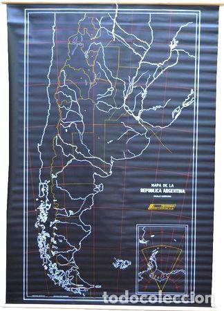 Mappe contemporanee: mapa mural republica argentina pizarra negro para tiza