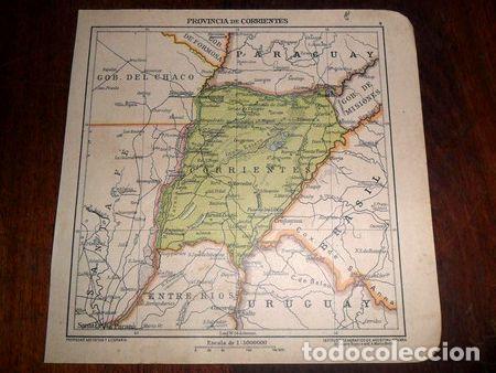 Mappe contemporanee: antiguo mapa plano 1918 c rossi mboroli corrientes esquina
