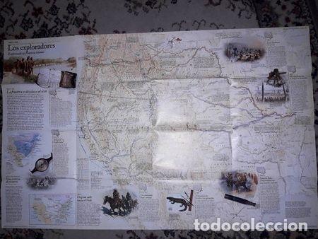 Mapas contempor&aacute;neos: mapa usa conquista del oeste 85 x 55 centimetros