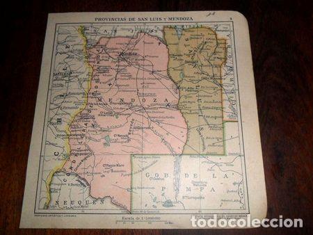Mapas contempor&aacute;neos: antiguo mapa plano 1918 c rossi mboroli mendoza san luis