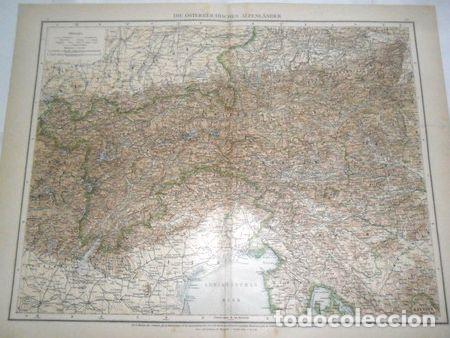 Mapas contempor&aacute;neos: mapa plano 1893 die osterreichischen alpenlander austria