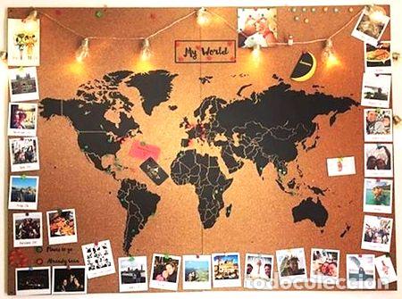 Zeitgen&ouml;ssische Karten: planisferio mapamundi mapa de corcho 90x60cm