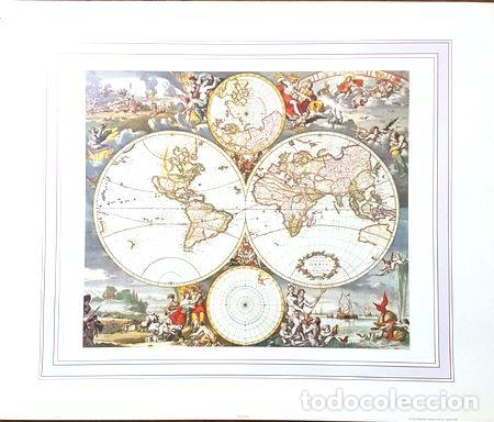 Mapas contempor&aacute;neos: mapa orbis terrarum reproduccion en color de origen ingles