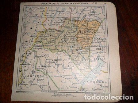 Mapas contempor&aacute;neos: antiguo mapa plano 1918 c rossi mboroli catamarca tucuman