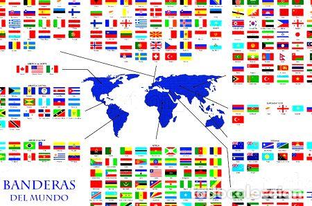 Mapas contempor&aacute;neos: posters paises y banderas del mundo 120x85 cm 6 modelos