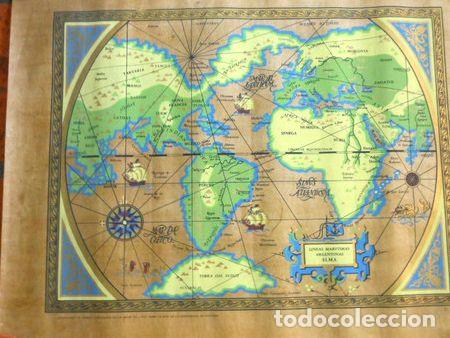 Mapas contempor&aacute;neos: mapamundi serigrafia medida 56x57cm