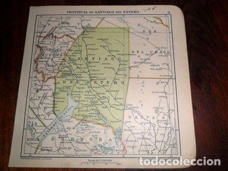 Mappe contemporanee: antiguo mapa plano 1918 c rossi mboroli santiago del estero