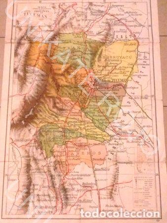 Mappe contemporanee: muy antiguo mapa provincia tucuman ano 1958 lamina poster