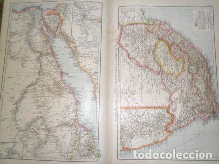 Mappe contemporanee: mapa plano 1893 egipto agypyen nubia kapland sudafrica natal