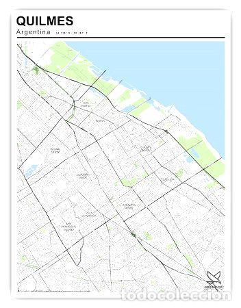 Mapas contempor&aacute;neos: mapa partido de quilmes 80cmx61cm - Foto 1