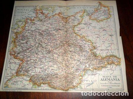 Mappe contemporanee: antigua mapa plano alemania bohemia sajonia hesse munich