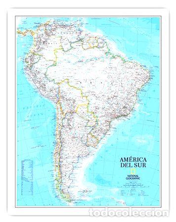 Mappe contemporanee: mapa politico america del sur 78cmx61cm