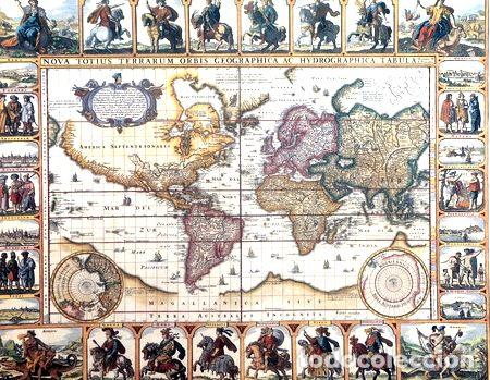 Mappe contemporanee: nova totius terrarum orbis reproduccion mapas antiguos