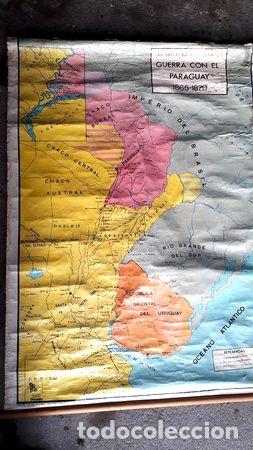 Mappe contemporanee: mapa antiguo vintage guerra con el paraguay