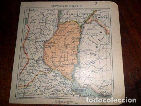 Mappe contemporanee: antiguo mapa plano 1918 c rossi mboroli entre rios verua