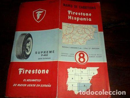 Mapas contempor&acirc;neos: antiguo mapa plano firestone hispania 8 espana carretera