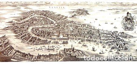 Mapas contempor&acirc;neos: veduta aerea di venezia munster reproduccion mapas antiguos