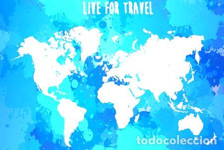 Mapas contempor&aacute;neos: tres laminas poster cartel de mapamundi imprimible