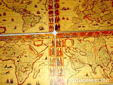 Mapas contempor&aacute;neos: mapa antiguo en paneles de fibroplasto