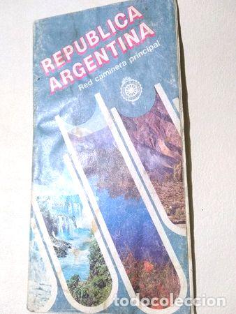 Mapas contempor&aacute;neos: mapa de la republica argentina red caminera ano 1987