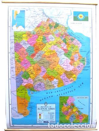 Mapas contempor&aacute;neos: mapa mural prov buenos aires division politica laminado