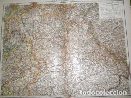 Mappe contemporanee: mapa plano 1893 nord und mittelbayern baviera alemania