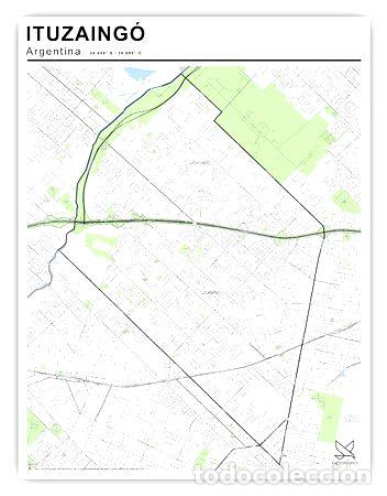 Mapas contempor&aacute;neos: mapa partido de ituzaingo 80cmx61cm - Foto 1