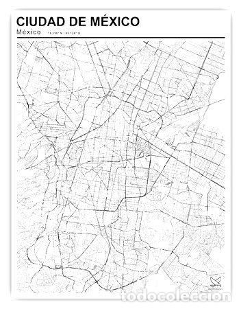 Mapas contempor&aacute;neos: mapa ciudad de mexico 80cmx61cm - Foto 1