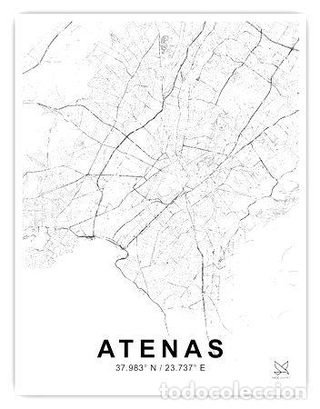 Mapas contempor&aacute;neos: mapa ciudad de atenas 80cmx61cm - Foto 1